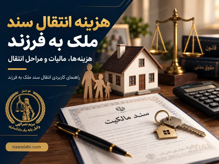 هزینه انتقال سند ملک به فرزند